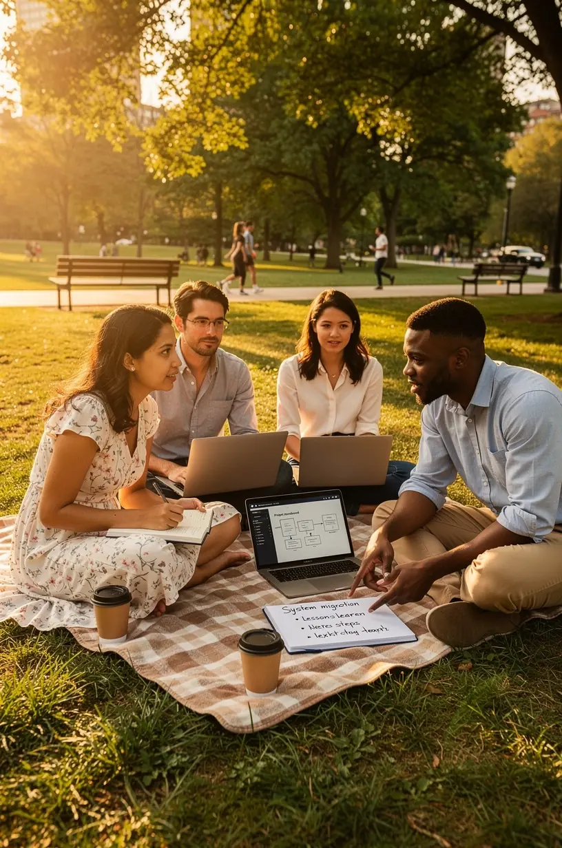 Professional team collaboration